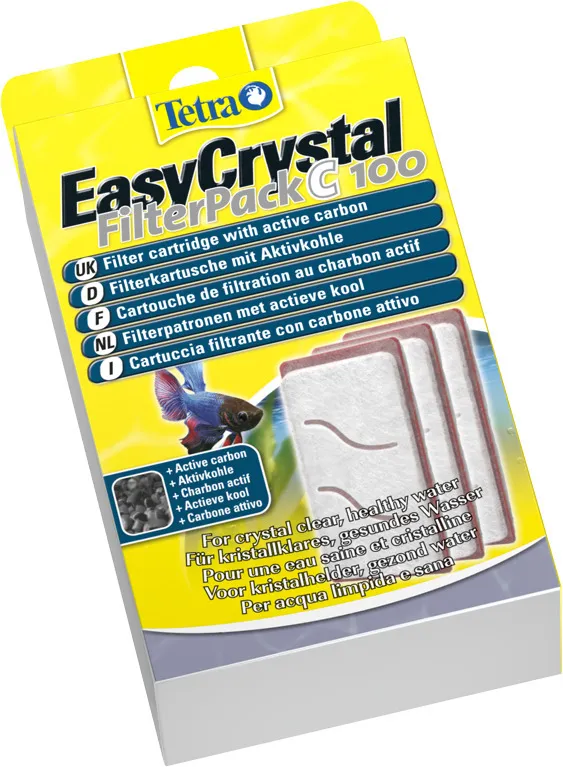 Tetra Сменный фильтр Tetra EasyCrystal Filterpack C 100 с углем (3 шт.), 3 шт, фото 2