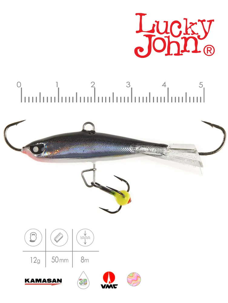 Балансир LUCKY JOHN NORDIC 4 /расцветка 13H/50мм/12гр/глубина до 8 м, 12 г, 8 м, фото 2