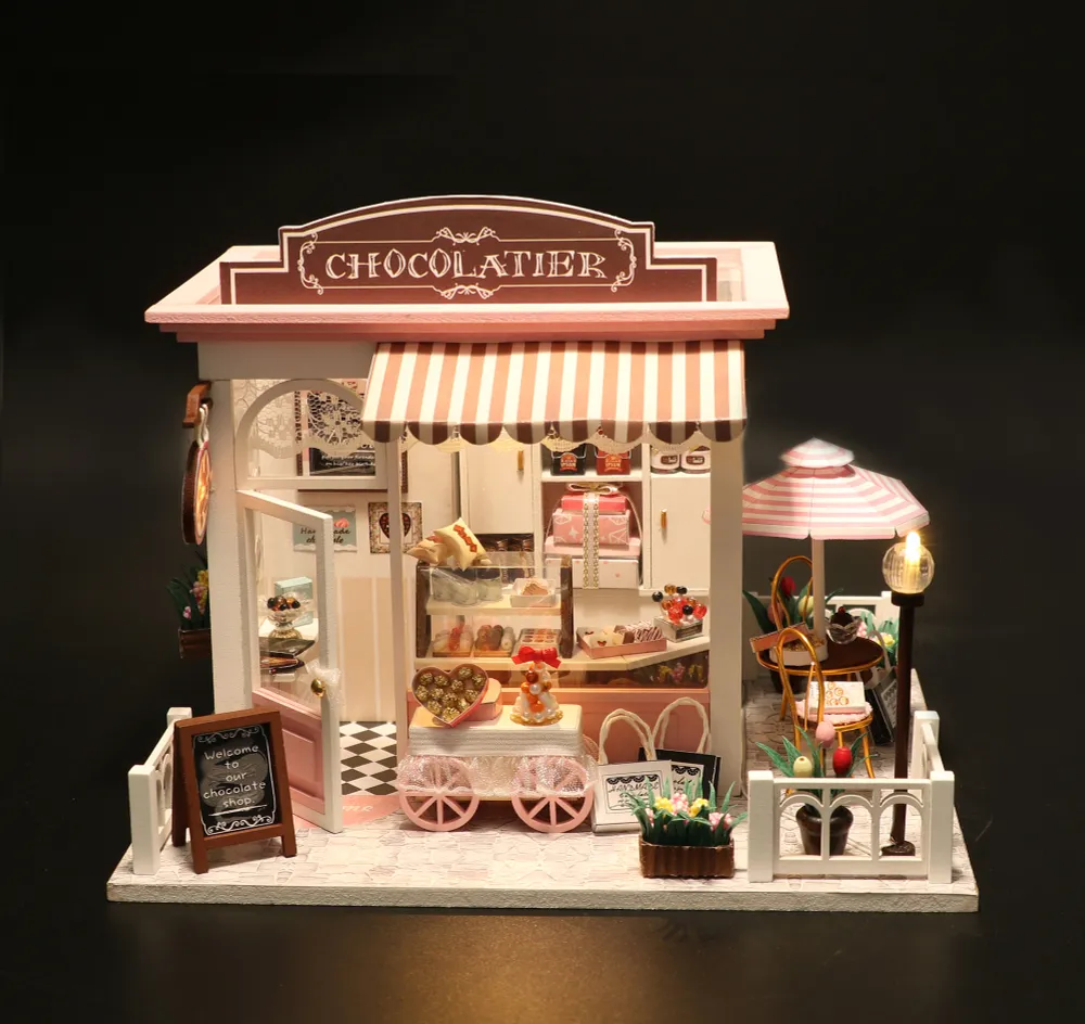 Румбокс. Интерьер в миниатюре DIY MINI House. "Шоколадница", C007. Полностью русифицировано., вариант, фото 4