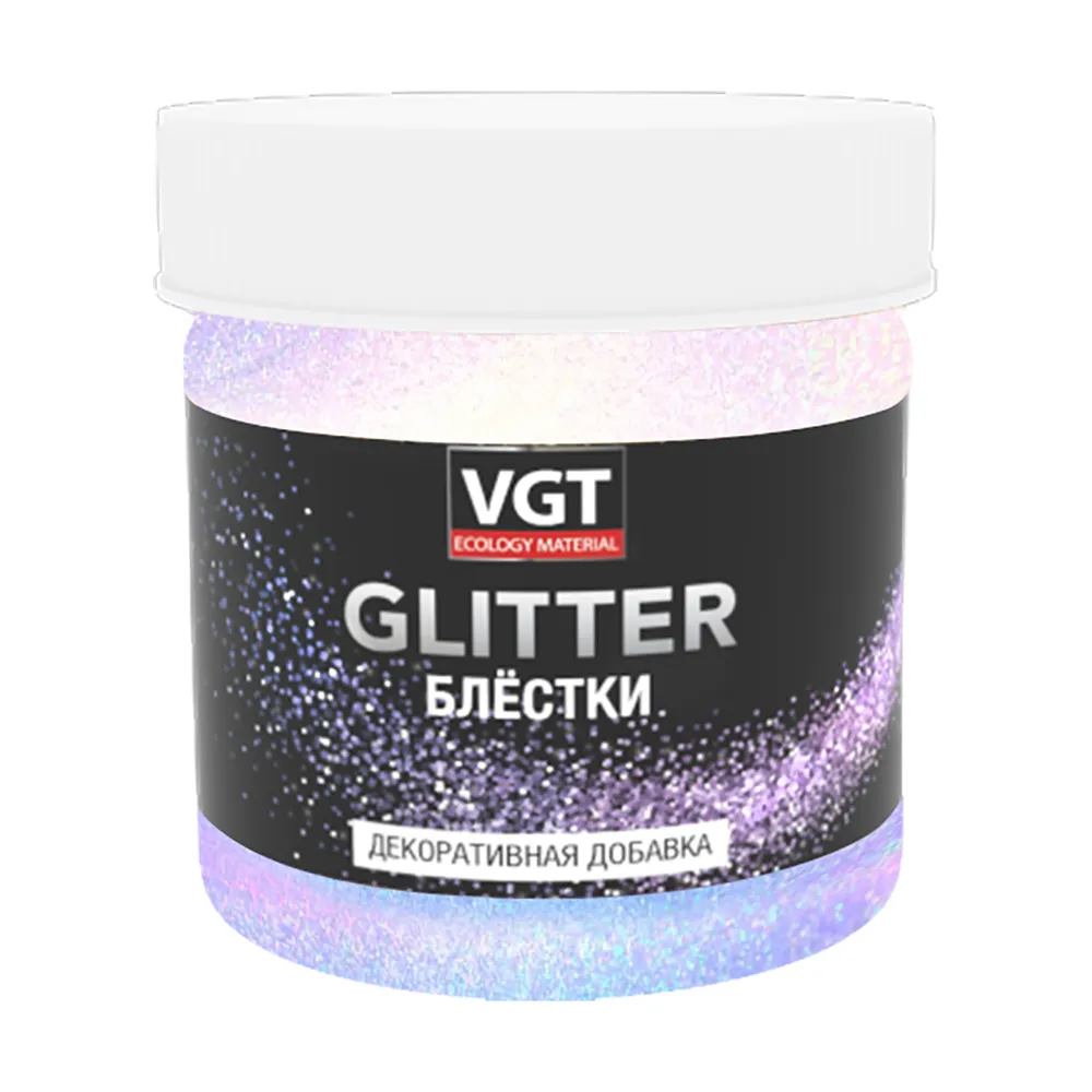 VGT / ВГТ Добавка Декоративная (блестки) Glitter, для Строительной Смеси, Колеровочная Краска, Хамелеон 50 гр, 1 шт, 50 г, 1 шт, фото 5