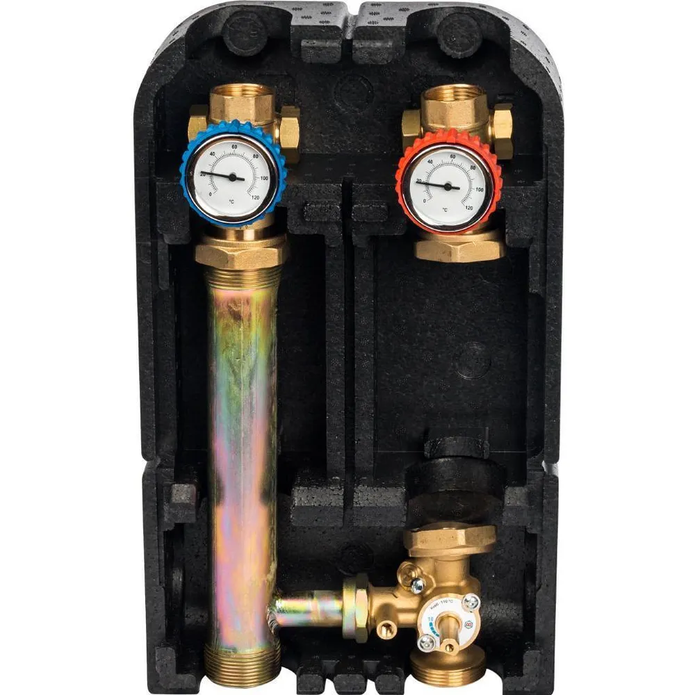 Насосная группа STOUT SDG-0003-002501 с 3-х ходовым приводным смесителем 1" без насоса, вариант