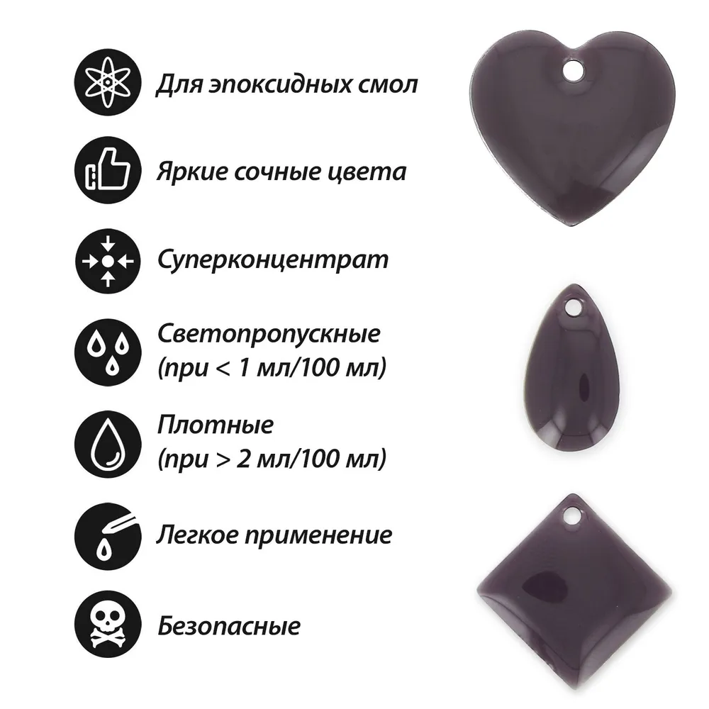 Краситель для эпоксидных смол черный OLLITEX 10 мл, 10 мл, фото 3
