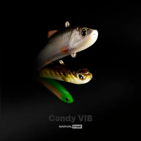 Воблер, виб, раттлин Narval Frost Candy Vib 80mm 21g цв. #004-Blue Back Chartreuse / Ратлин Нарвал Фрост Канди Виб / На судака, щуку, 21 г, фото 3