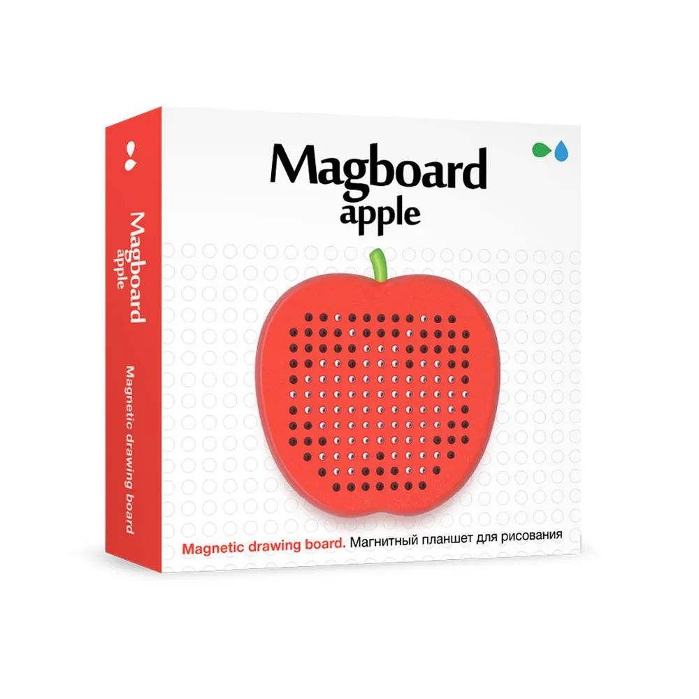 Magboard Яблоко Магнитный планшет для рисования детский с шариками, набор для рисования со стилусом, красный, красный, фото 4