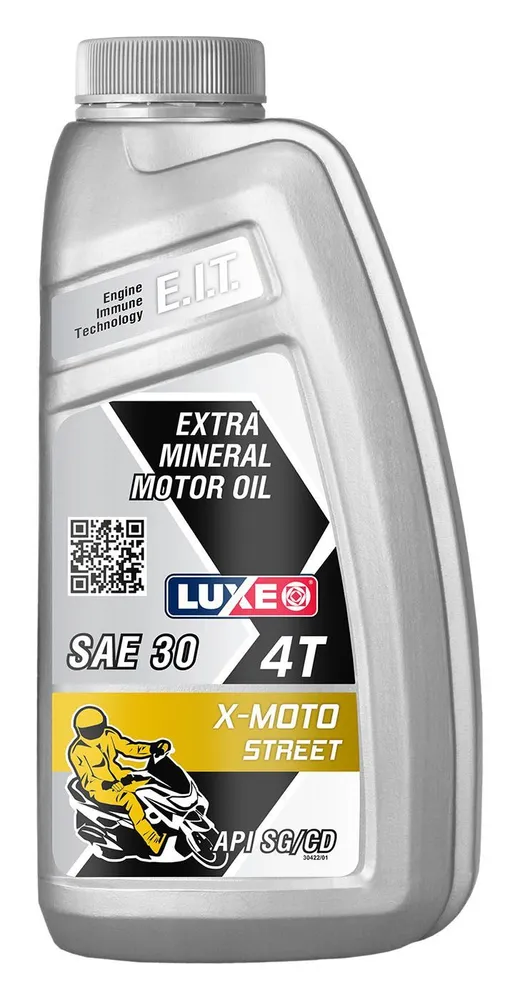 luxe X-MOTO STREET 4T, API SG/CD, SAE  30 Масло моторное, Минеральное, 1 л, 1 л, фото 2