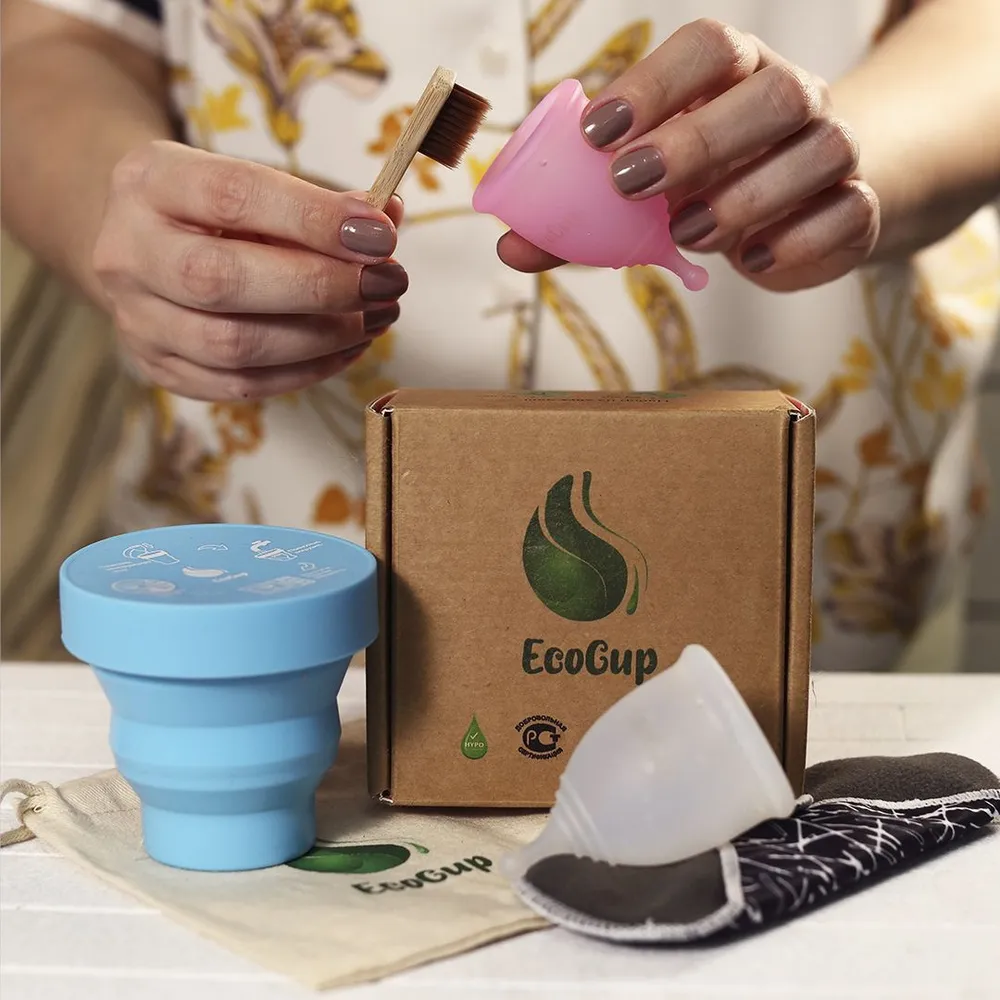 Менструальные чаши EcoCup размер S, L с аксессуарами, вариант