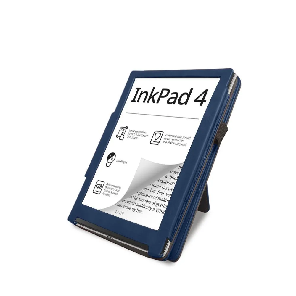 Чехол-обложка GoodChoice Lux для Pocketbook 743 / InkPad 4 / inkPad Color 2/3, темно-синий, синий, фото 4