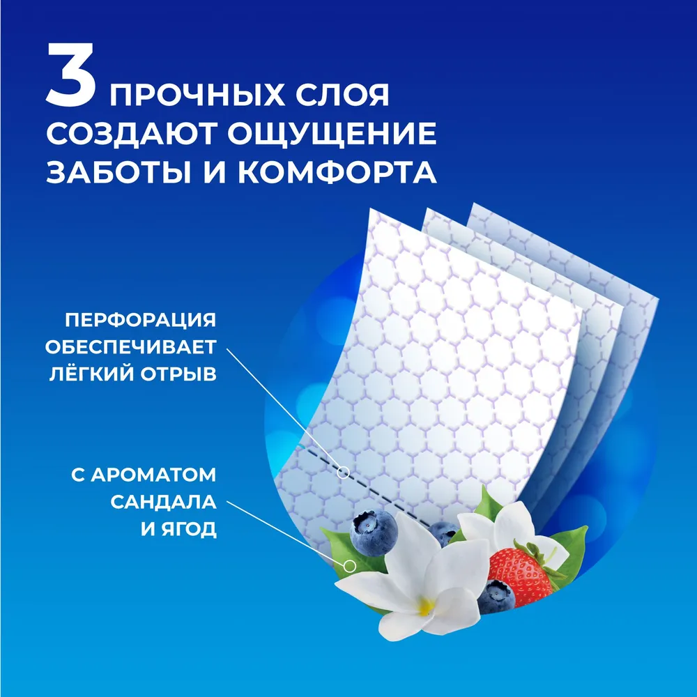 Туалетная бумага KIX Aroma Sense, Сандал и ягоды, 3 слоя, 8 рулонов, вариант, фото 4
