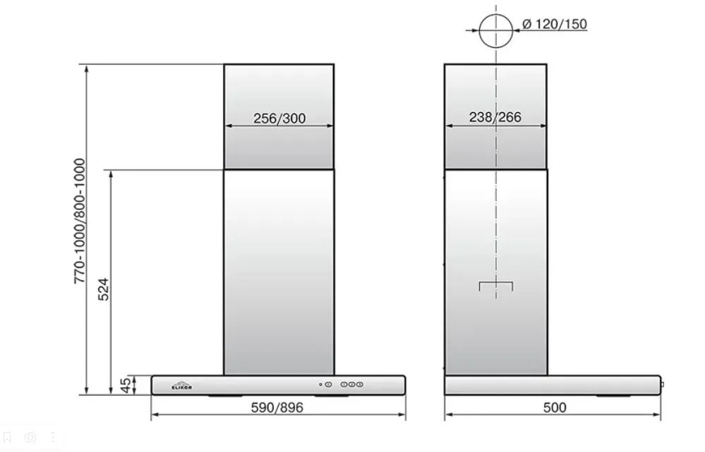 Elikor Квадра 90Н-650-К3Д 89,6 см Встраиваемая вытяжка, 650 куб.м, серебряная, серебристый, фото 6