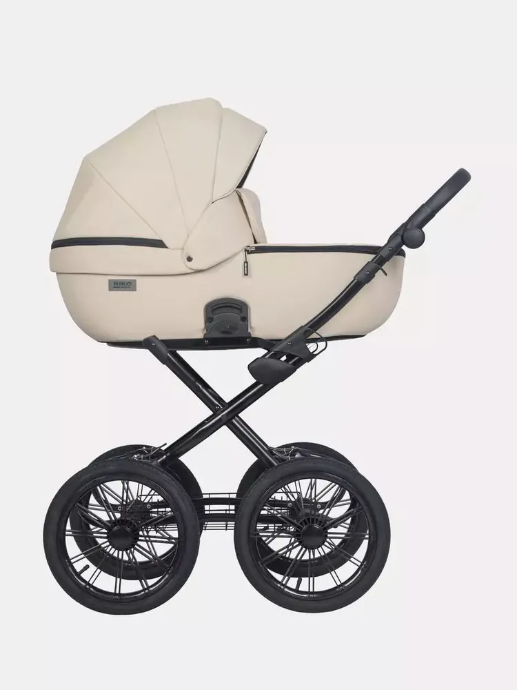Коляска 2в1 Riko Basic Montana X Ecco Prestige 15 Ivory Beige, бежевый, фото 5