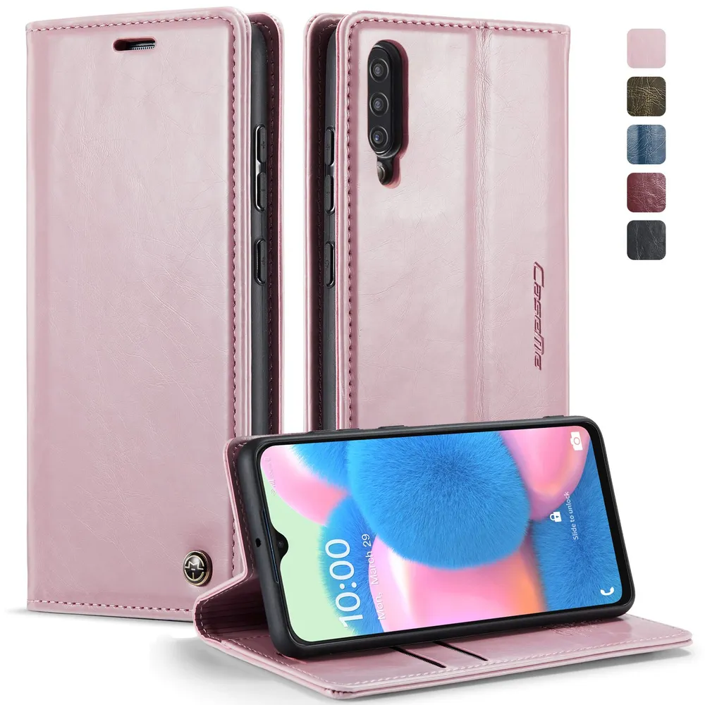 Caseme Кожаный книжка чехол для Samsung Galaxy A30S A50 A50S ( Самсунг A30S A50 A50S )с визитницей из экокожи, вариант
