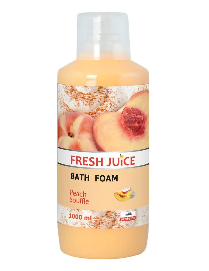 Fresh Juice Пена для ванн Peach Souffle Персиковое Суфле с молочными Протеинами, 1 л, 1 л