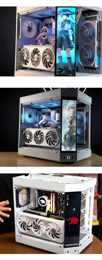 Пиксельный экран 12.6"1920x515  DIY PC геймер вспомогательный ЖК-дисплей скорость CPU GPU температура для HYTE Y60 Case полуфабрикат NV126B5M, черный, 1920x515, фото 5