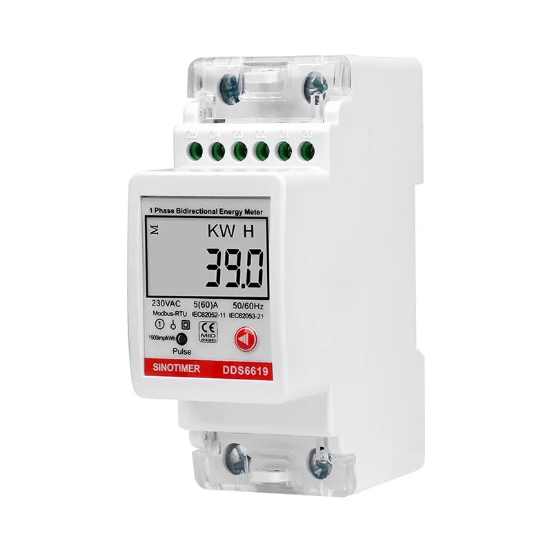 DDS6619-039 Высококачественный однофазный счетчик энергии AC 230V 60A KWH RS485 Modbus RTU, вариант, фото 4