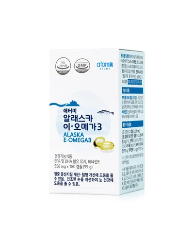 Атоми Омега 3/Atomy Alaska Е- Omega 3 (капсула массой 880 мг 10%)
