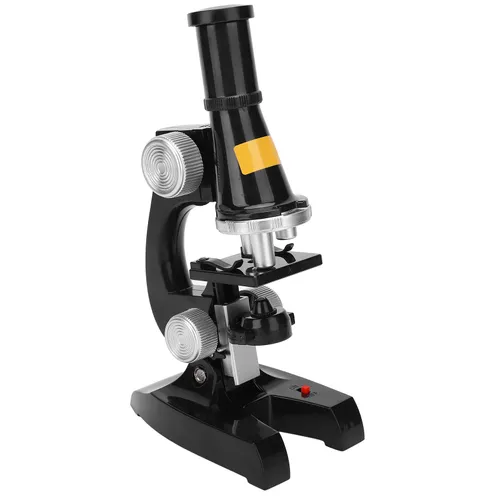 Детский микроскоп LED для домашних лабораторных опытов и школьного образования с регулируемым увелич