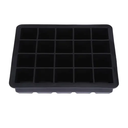 Силиконовая форма для льда на 20 кубиков (черная) Идеально для домашнего бара и вечеринок