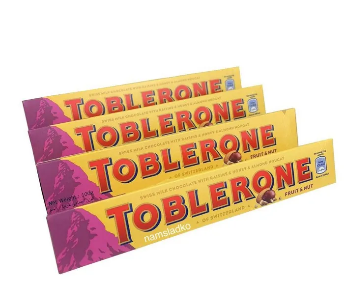 Шоколад Toblerone молочный с нугой 100г