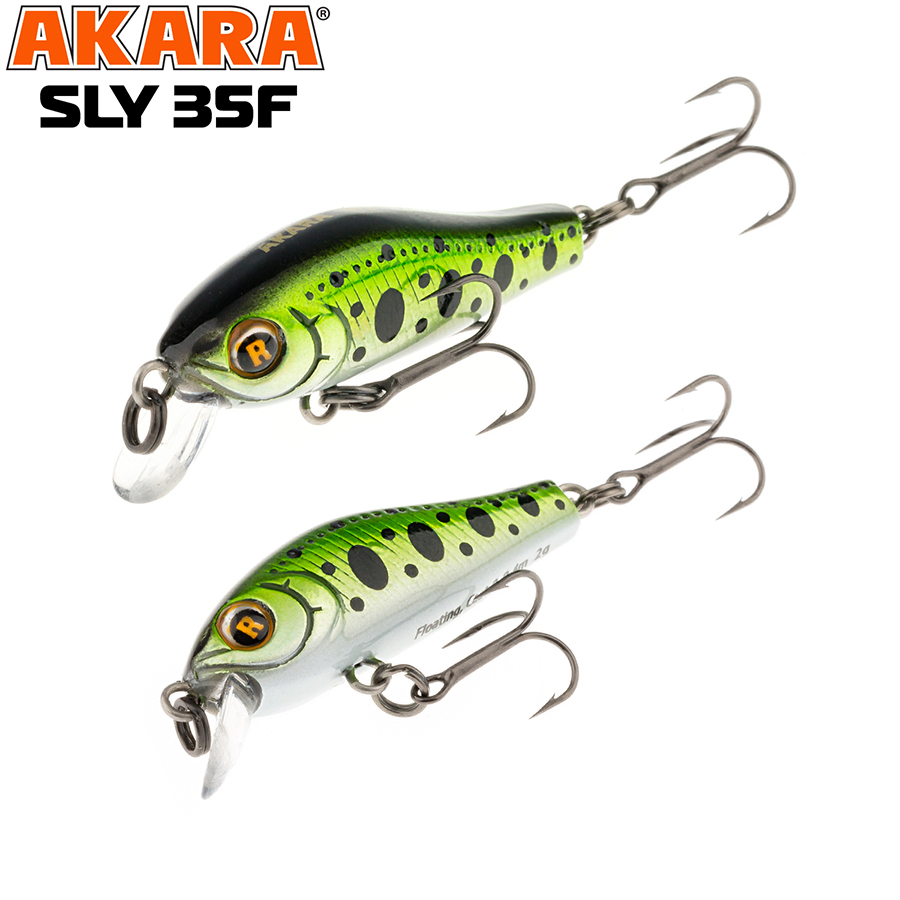 Воблер akara sly 35F 2,0 гр. (1/14 oz 1,4 in) A182,(набор из 1 шт)