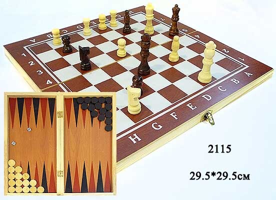 Игра настольная 3 в 1: нарды, шахматы, шашки. 29,5х29,5см Игра настольная 3 в 1: нарды, шахматы, шашки. 29,5х29,5см