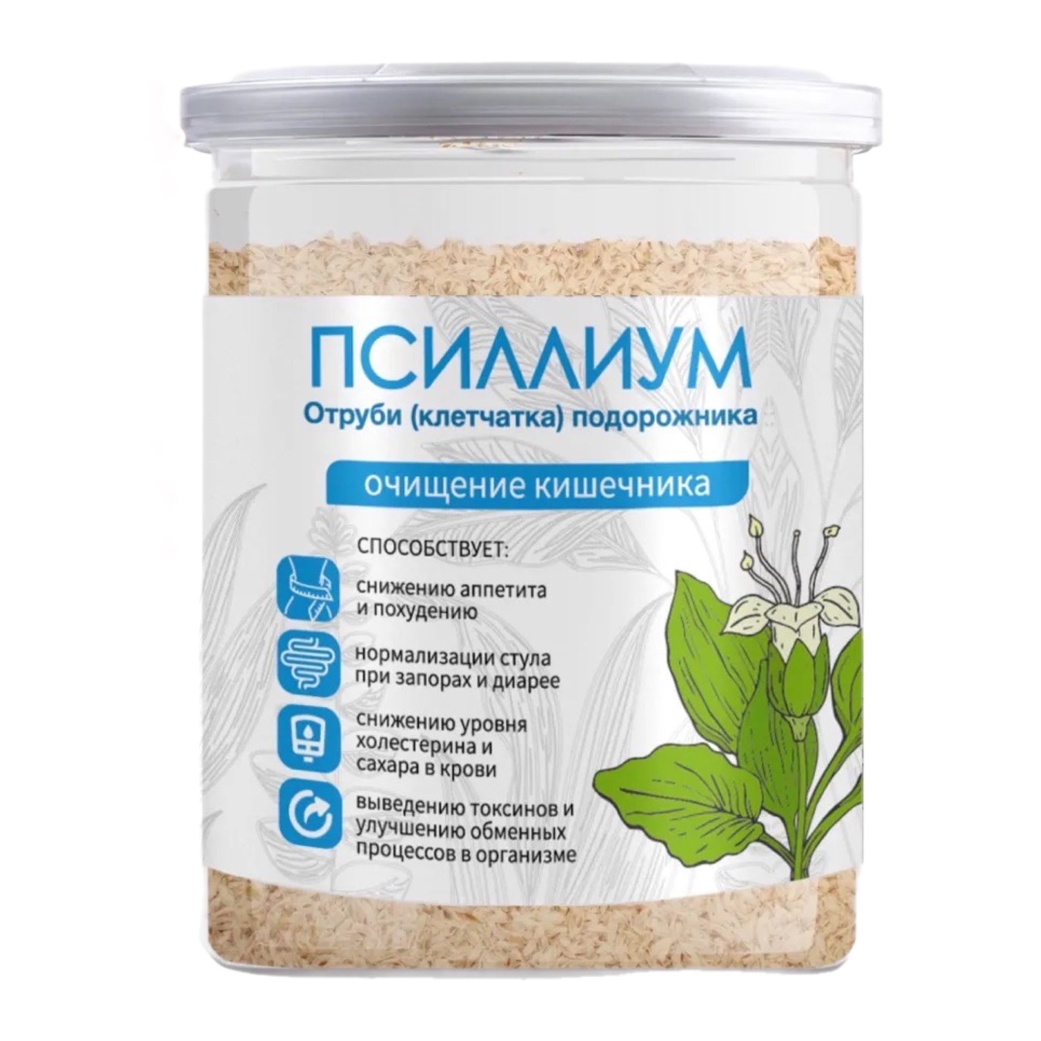 Псиллиум Миофарм 200 гр банка. PREMIUM Шелуха семян подорожника ...