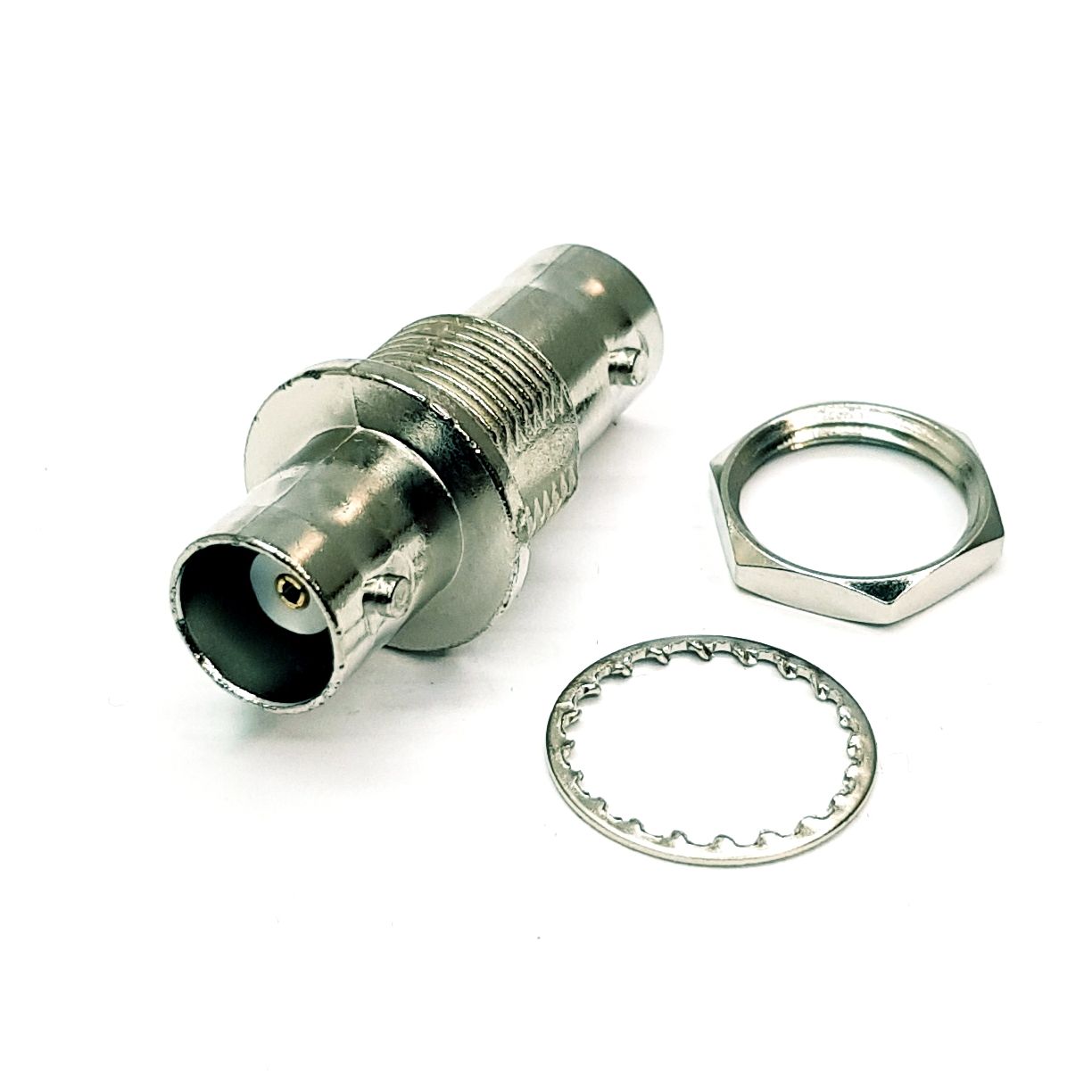 ВЧпереходникBNCfemale(гнездо)-BNCfemale(гнездо)сгайкой(5штук)