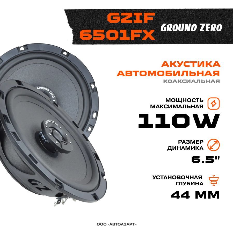 Акустика Ground Zero GZIF 6501FX