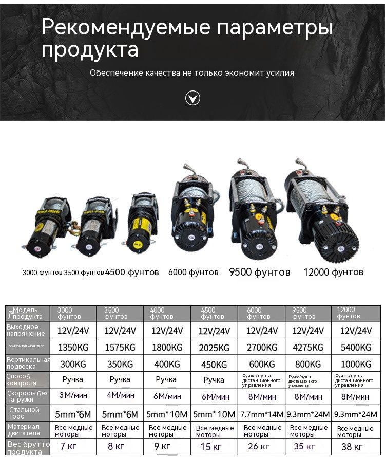 Лебедка автомобильная электрическая для снегохода цепная якорная ...