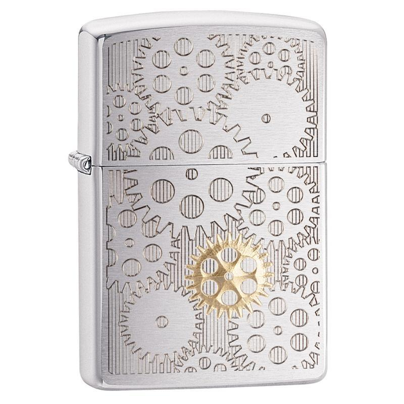 Зажигалка ZIPPO бензиновая Brushed Chrome #1