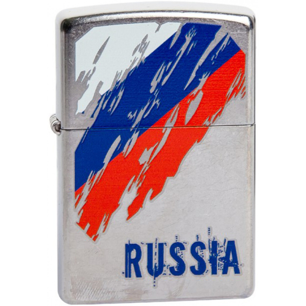 Зажигалка ZIPPO Russia Flag Street Chrome #1