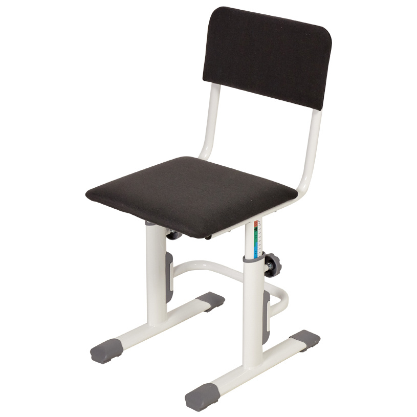 Стул для школьника регулируемый Polini kids City L, велюр, серый ...