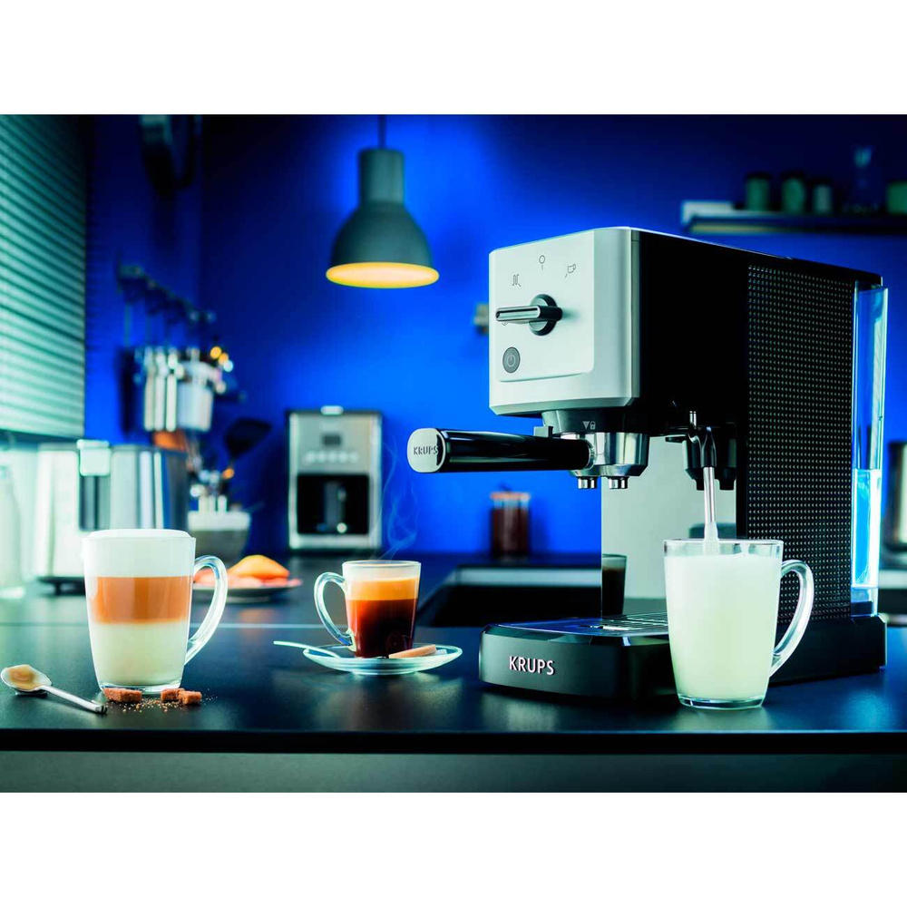 Krups Кофеварка рожковая Espresso Pompe Compact XP344010, черный ...