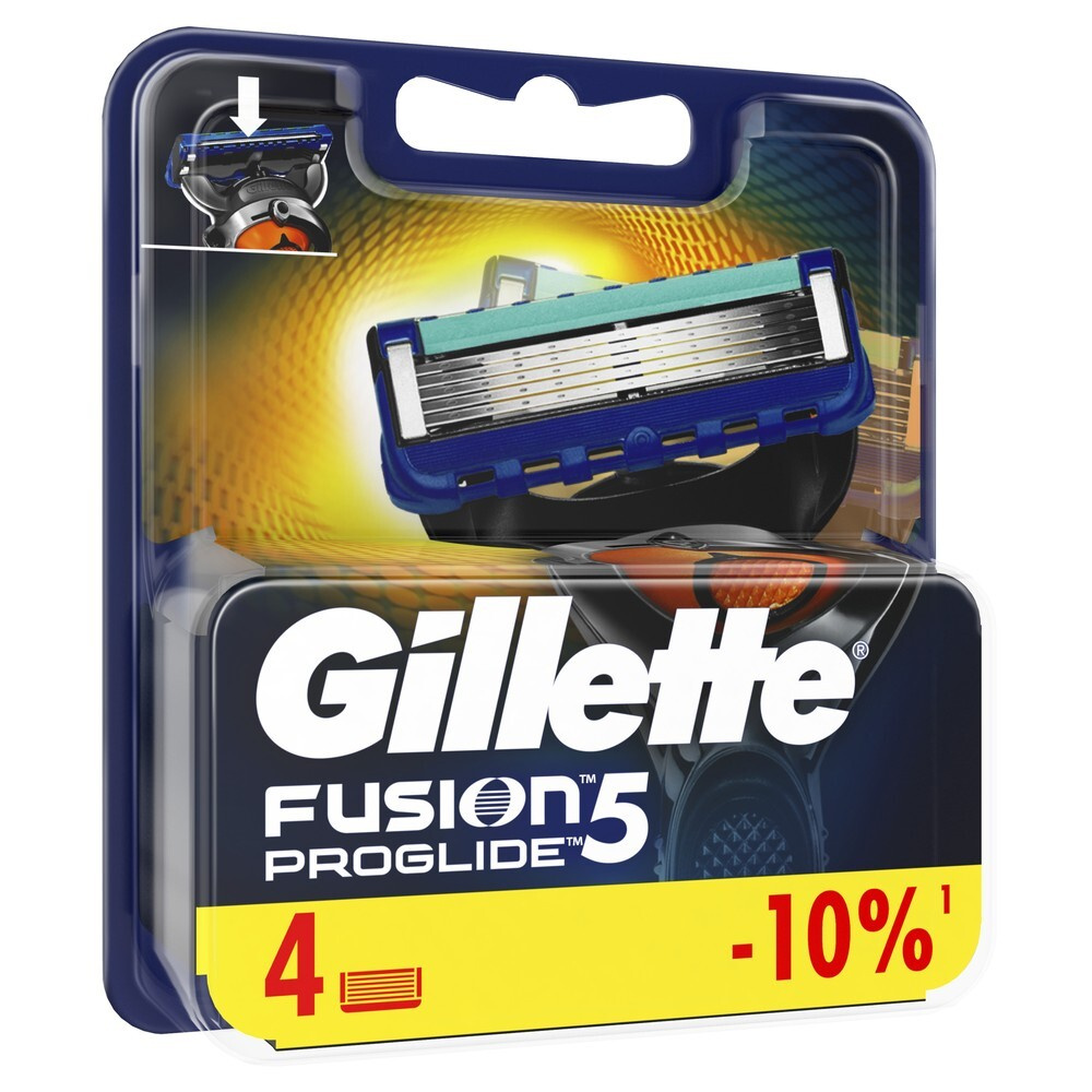 Сменные кассеты Gillette Fusion 5 ProGlide, 4 шт. - купить с доставкой ...