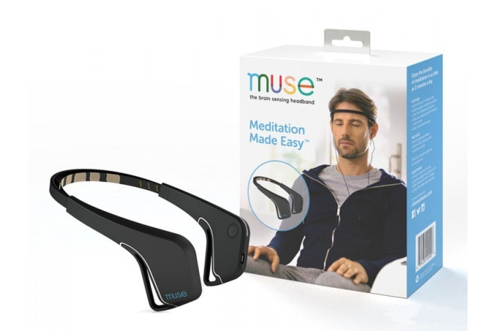 Нейрообруч для медитации Muse Interaxon (Black). Прибор для ...