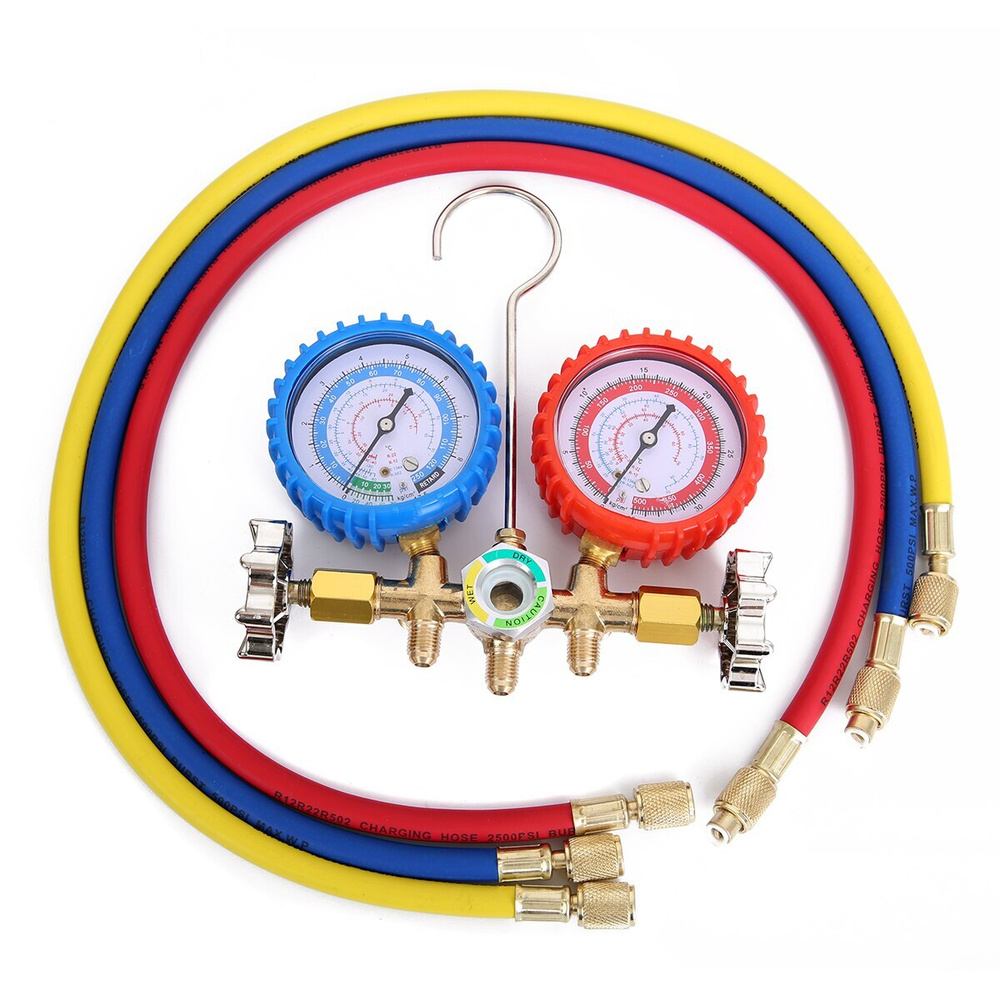 Манометрический коллектор с шлангами 2-вентильный - купить с доставкой ...