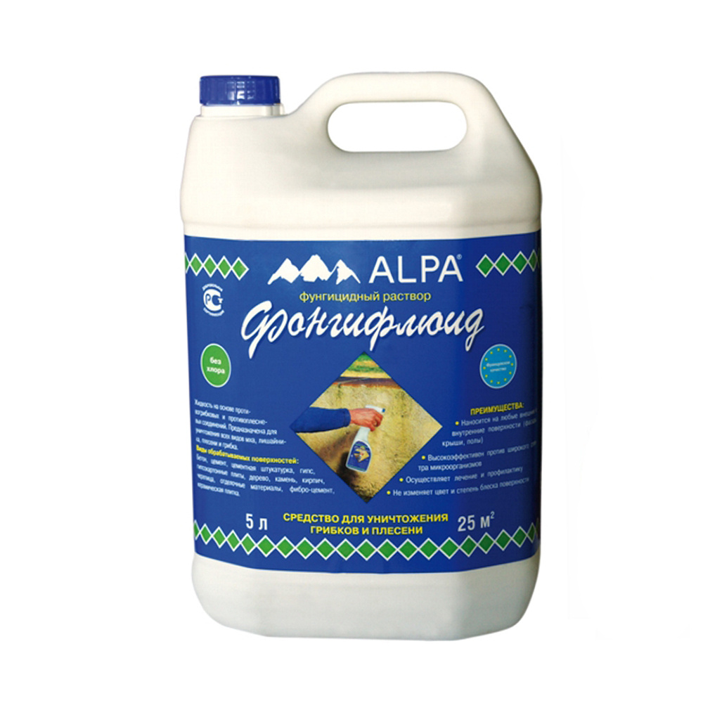 Пропитка декоративная для защиты древесины Alpa Fongifluid 5 л  #1