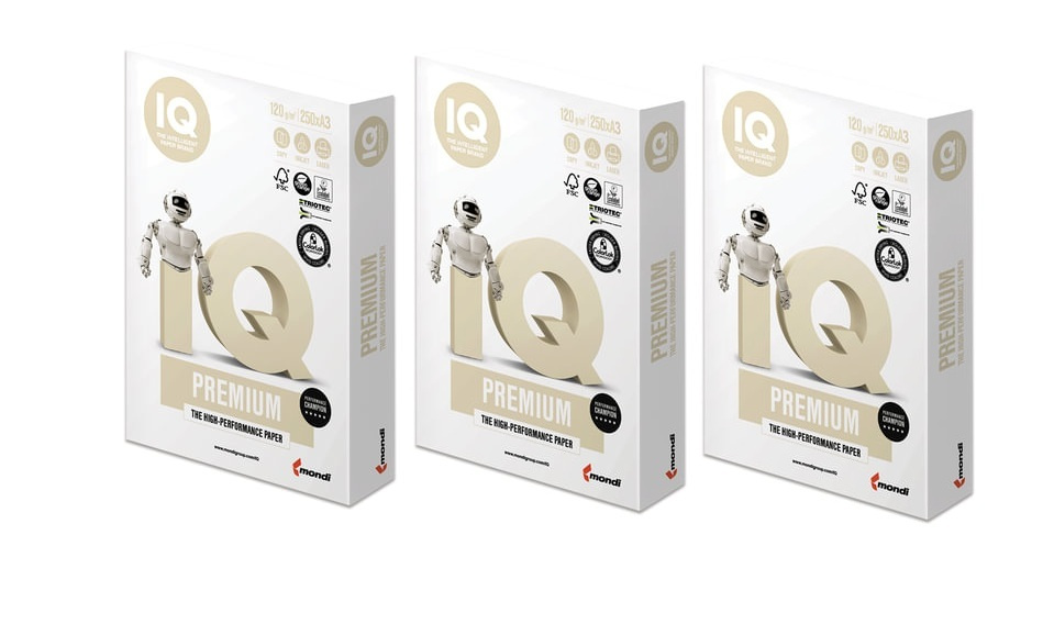 Бумага IQ PREMIUM БОЛЬШОЙ ФОРМАТ (297х420 мм), А3, 120 г/м2, 250 л ...