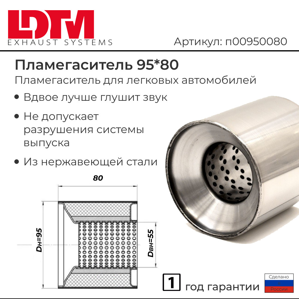 Пламегаситель коллекторный GK-120x150