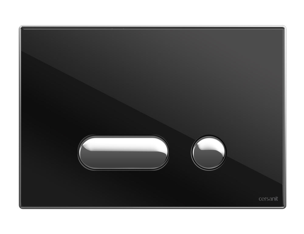 Кнопка смыва Cersanit INTERA для LINK PRO/VECTOR/LINK/HI-TEC стекло черный P-BU-INT/Blg/Gl  #1