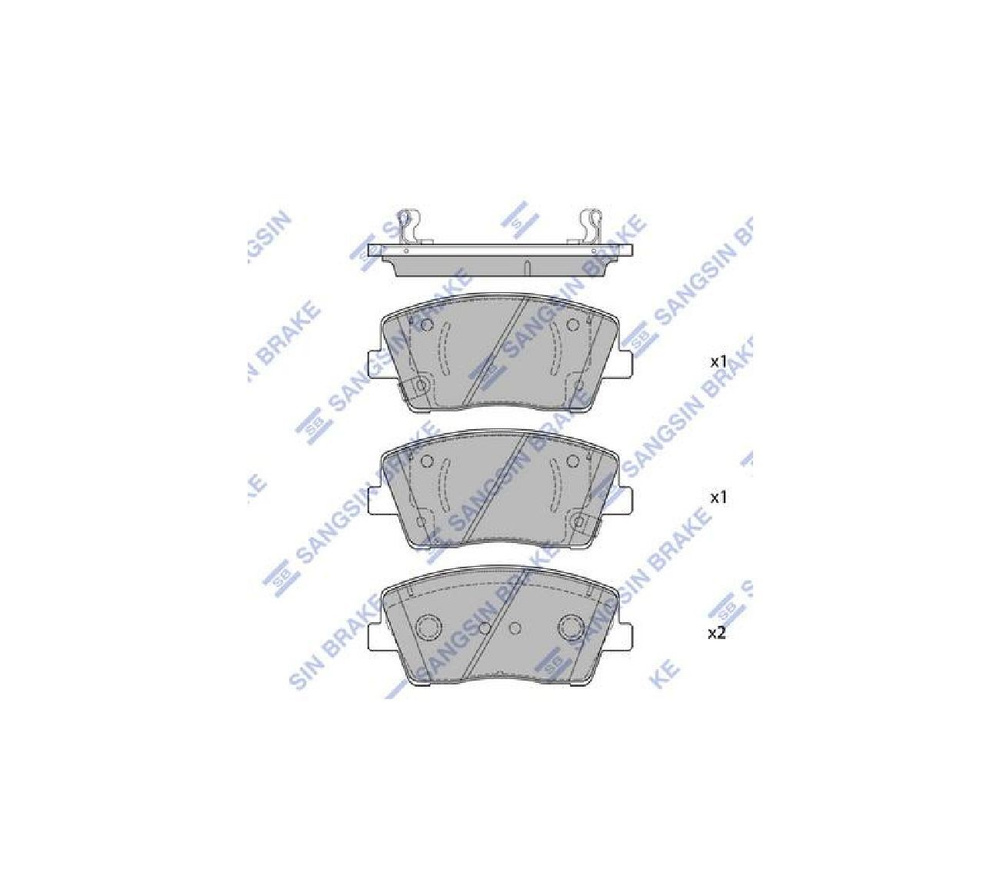 Sangsin Brake Колодки тормозные дисковые Передние, арт. SP1876