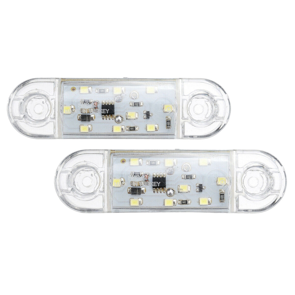 2X белый 9 светодиодов, 24 В, боковой габаритный индикатор, мигающий ...