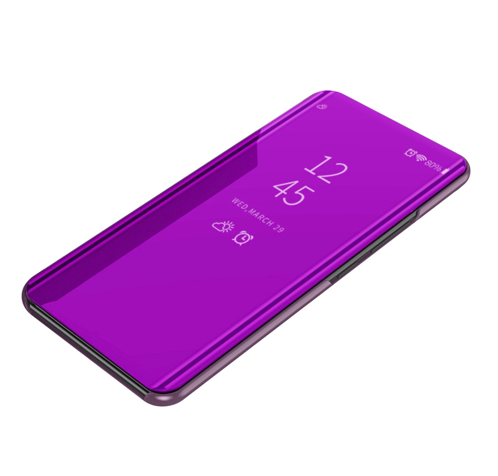 Чехол-книжка MyPads для Huawei Honor V10 / Honor View 5.99 (BKL-AL20) с  дизайном Clear View Cover с полупрозрачной пластиковой крышкой с зеркальной  поверхностью фиолетовый - купить с доставкой по выгодным ценам в