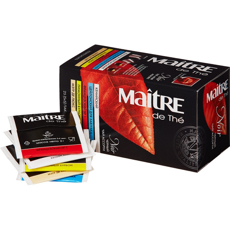 Чай Maitre черный, ассорти, 25 пакетиков #1