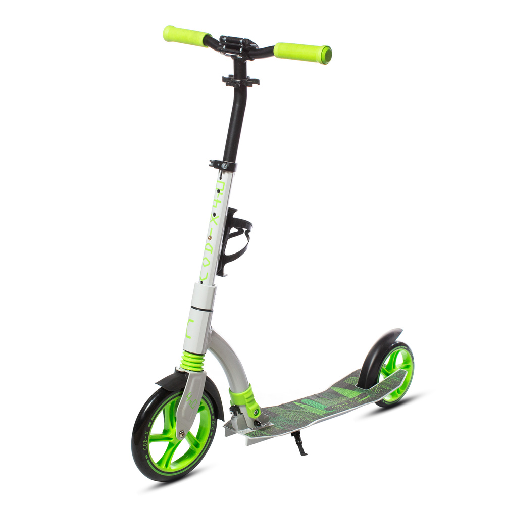 Самокат COD-X алюминиевый с амортизатором, 230+180мм подш.ABEC-9 до ...