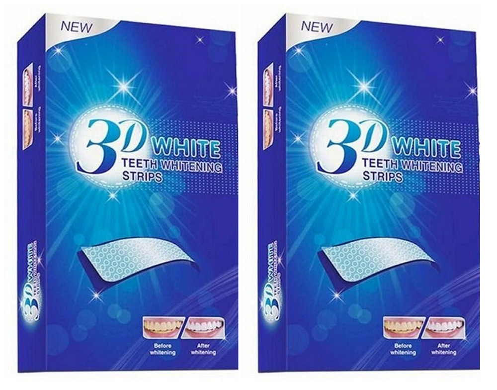 Отбеливающие полоски для зубов 3D WHITE Teeth Whitening Strips, 2 шт ...