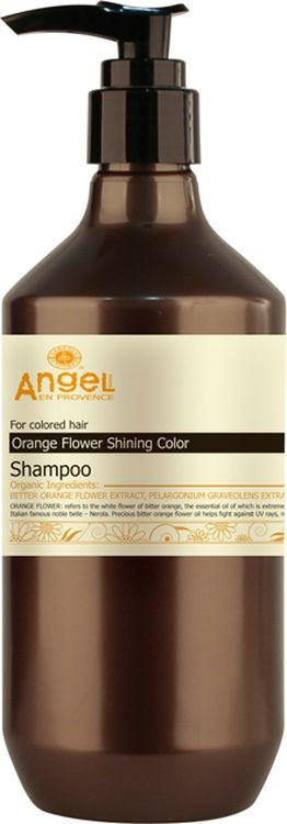 Angel Provence Шампунь для окрашенных волос "Сияющий цвет" с экстрактом Цветов Апельсина бессульфатный #1