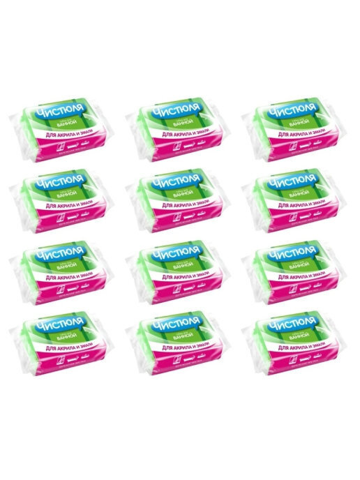 Губка Чистюля, 12 уп, Поролон по низкой цене с доставкой в интернет ...