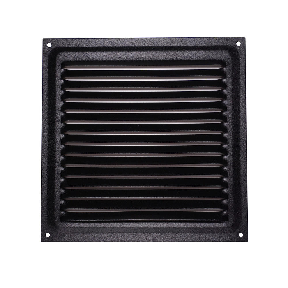 Решетка вентиляционная металлическая 150х150 черный муар  #1