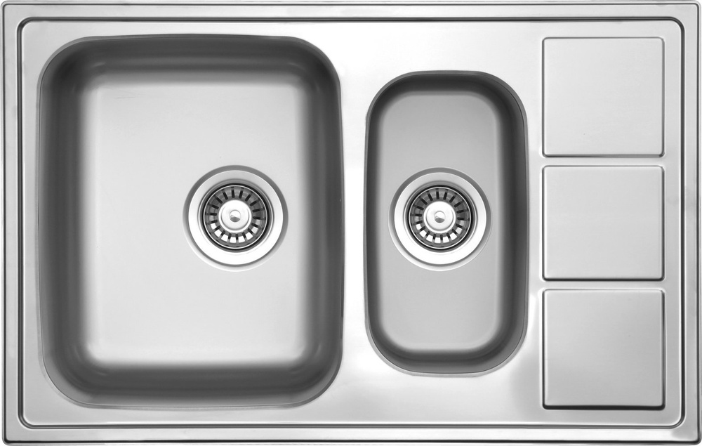 Мойка для кухни TopZero LTP780.500.15.GT8K, нержавеющая сталь - купить ...