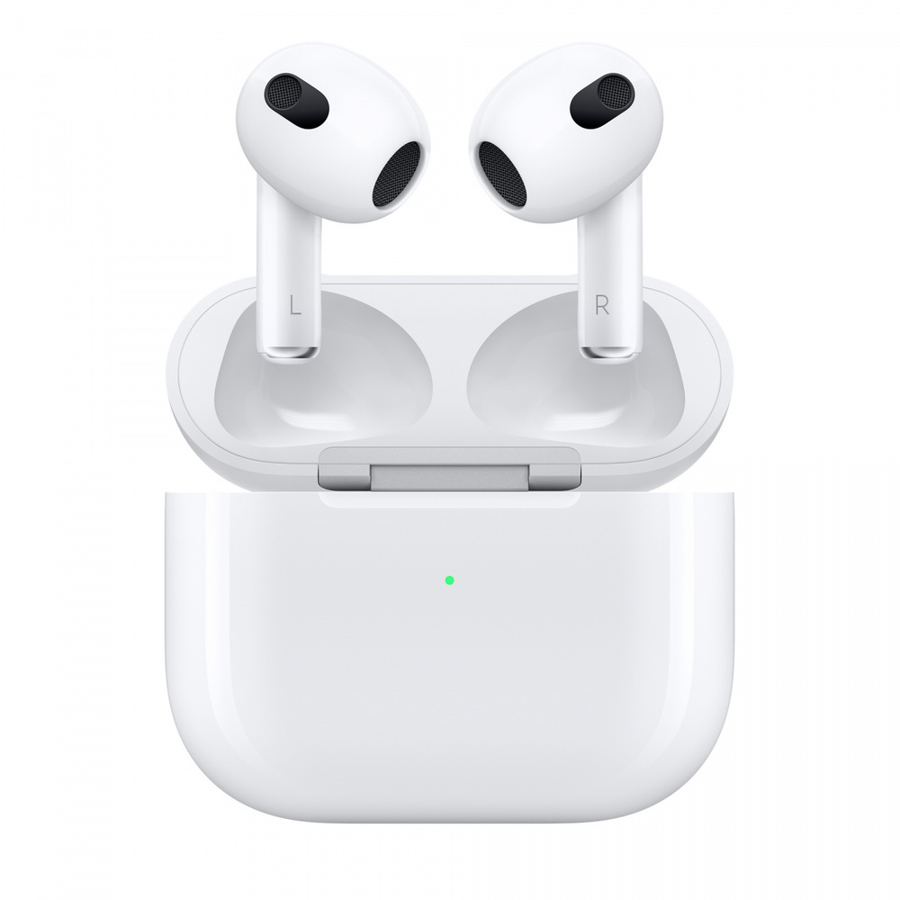 Apple Наушники беспроводные с микрофоном Apple AirPods 3, Lightning, белый  #1